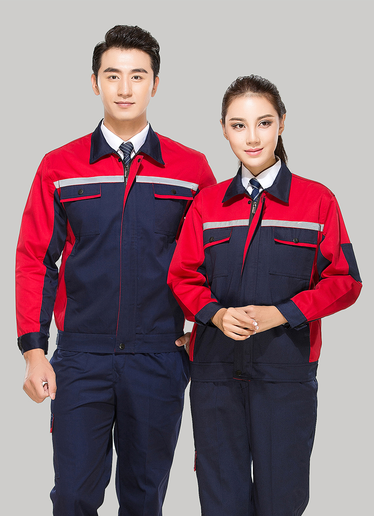 合肥工作服廠家,定做合肥工作服款式藏青色色拼紅色GZ-8012 合肥工作服廠家,定做合肥工作服款式藏青色色拼紅色GZ-8012